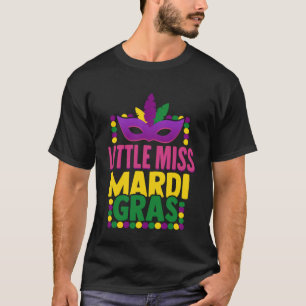 T-shirt Amusant Enfants Little Miss Mardi Gras Costume 202