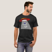 T-shirt Amusant enlèvement d'astronaute de l'Ufo (Devant entier)
