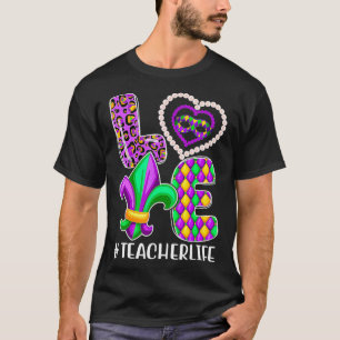T-shirt Amusant Enseignant Mardi Gras Family Matching Outf