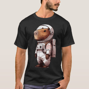 T-shirt Amusant espace astronaute Capybara