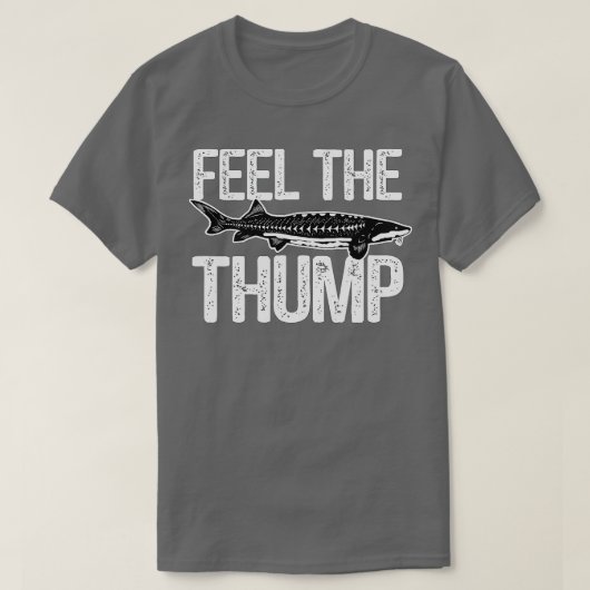 T-shirt Amusant esturgeon blanc Pêche Poisson d'eau douce (Design devant)