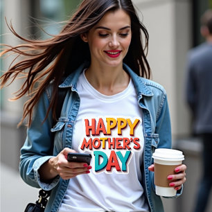 T-shirt Amusant et coloré Joyeux cadeau de la fête des mèr