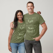 T-shirt Amusant Être juste Argument Witty Plaisanterie Slo (Unisexe)