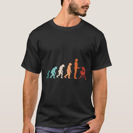 T-shirt Amusant Évolution Grillation Barbecue Grill Lover (Devant)