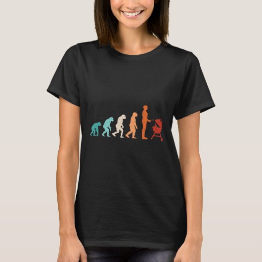 T-shirt Amusant Évolution Grillation Barbecue Grill Lover (Devant)
