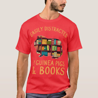 T-shirt Amusant Facilement Distrait Par Les Cochons De Gui