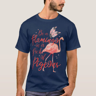 T-shirt Amusant Flamant rose Lover Flamant rose cadeau Pig