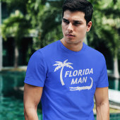 T-shirt Amusant Florida Homme Alligator et Palm Tree