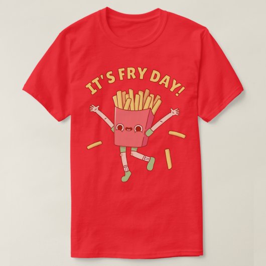T-shirt Amusant Français Fries Son Jour De Fry Pun (Design devant)