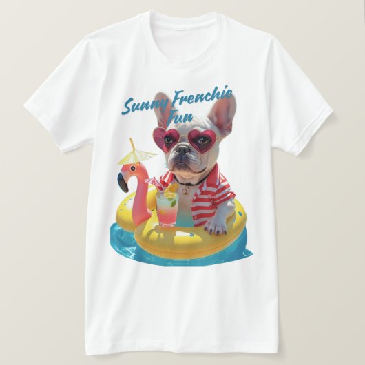 T-shirt Amusant Frenchie Ensoleillé (Design devant)