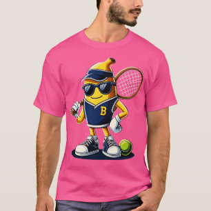 T-shirt Amusant Fruit Lover Banana Jouer balle de tennis P