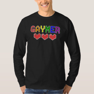 T-shirt Amusant Gaymer Gay Lgbt Pride Humour Vidéo Gamer V