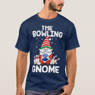 T-shirt Amusant Gnome Pajamas Bowling Gnome Xmas mignon Ch