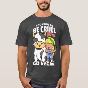 T-shirt Amusant Go Vegan Motif Vegan Food Vegetarian Veget