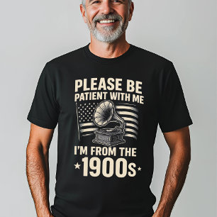 T-shirt Amusant Gramophone Vintage des années 1900