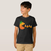 T-shirt Amusant Halloween Citrouille Manger Candy Corn Gam (Devant entier)