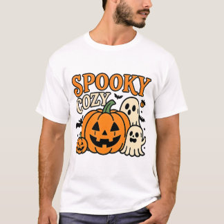 T-shirt Amusant Halloween cosy et effrayant.