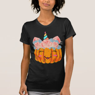 T-shirt Amusant Halloween Thanksgiving Cute Unicorn Citrou