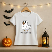 T-shirt Amusant Halloween une sotte oie mignonne Fantôme P