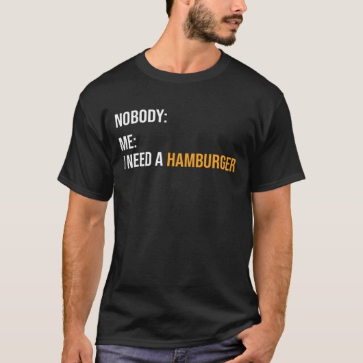 T-shirt Amusant hamburger mème Burger Lover (Devant)