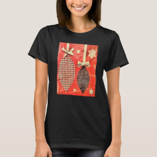 T-shirt Amusant Hanging de Noël Ornements de peinture