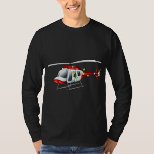 T-shirt Amusant hélicoptère Xmas Santa Hat Hélicoptère C