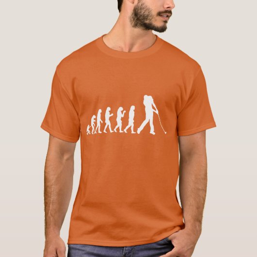 T-shirt Amusant Homme Golf Golfing Caveman Evolution (Devant)