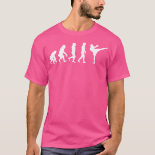 T-shirt Amusant humain Ape Gorilla Evolution Karate Boxe K