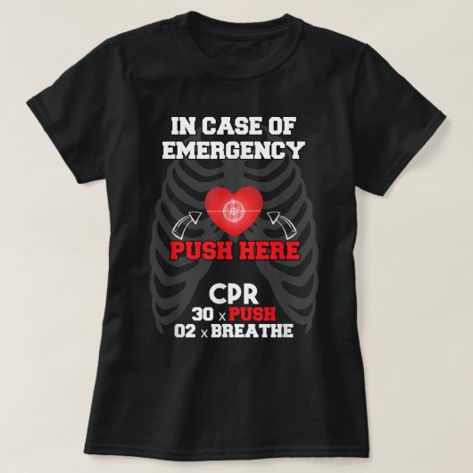 T-shirt Amusant instructeur de RCR Premiers soins pour les (Design devant)