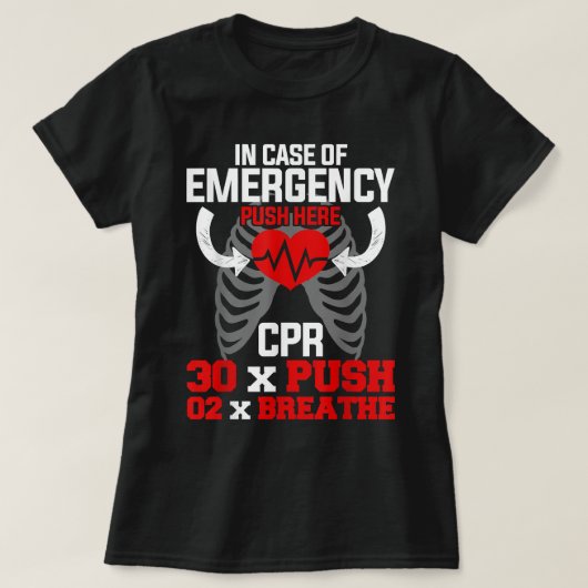 T-shirt Amusant instructeur de RCR Premiers soins pour les (Design devant)
