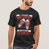 T-shirt Amusant introverti Chaussure Avoid Eye Contact (Devant)