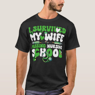 T-shirt Amusant, J'Ai Survécu À Ma Femme En Passant À L'Éc