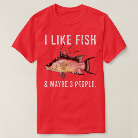 T-shirt Amusant J'Aime Le Poisson À Poisson Et Peut-Être 3 (Design devant)