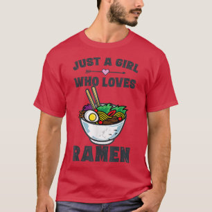 T-shirt Amusant Japonais Ramen nouilles Chemise Filles Ani
