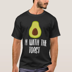 T-shirt Amusant Je suis avec Toast Avocado Halloween Coupl