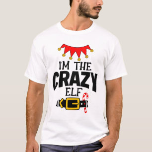 T-shirt Amusant, je suis les costumes de lutin fou Noël Fa