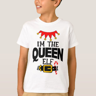 T-shirt Amusant Je Suis Les Costumes De Reine Elf Noël Fam