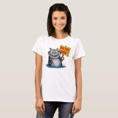 T-shirt Amusant jeu de chat (Devant entier)