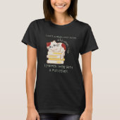 T-shirt Amusant jeu de chats pour les vers de livres (Devant)