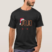T-shirt Amusant Jojo Claus Snowflake Leopard Christmas Zip (Devant)