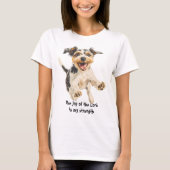 T-shirt Amusant joyeux et joyeux Terrier Dog Scripture (Devant)