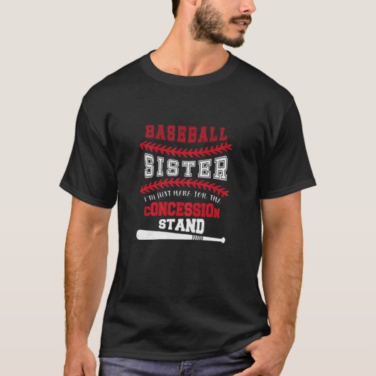 T-shirt Amusant Juste Ici Pour Concession Stand Baseball S (Devant)