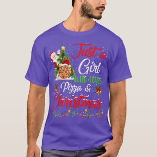 T-shirt Amusant Juste Une Fille Qui Aime La Pizza Et Le T-