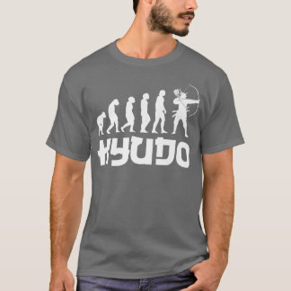 T-shirt Amusant Kyudo Evolution Design Japonais tir à l'ar