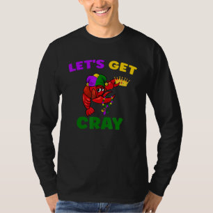 T-shirt Amusant Laissons Cray Crawfish Bouillir Mardi Gras