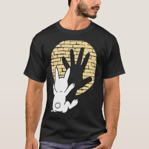 T-shirt Amusant lapin lapin ombre main