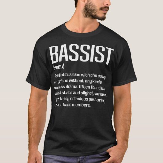 T-shirt Amusant Lecteur de basses Dons de définition de ba (Devant)