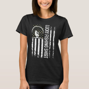 T-shirt Amusant Lucky Fishing Pour La Pêche Tee