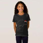 T-Shirt Amusant Manatee Xmas Éclairage Santa Hat Manatee C (Devant entier)
