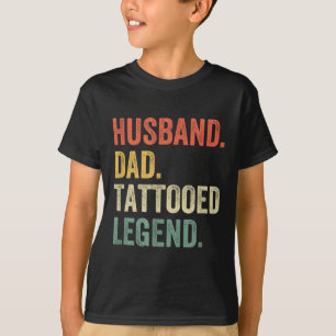 T-shirt Amusant Mari De Tatouage Papa Tatoué Légende Vinta